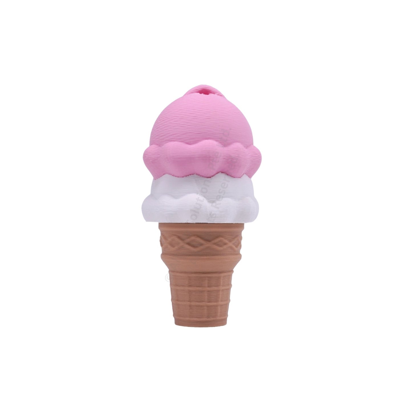 Double Scoop Ice Cream Clicker Keychain