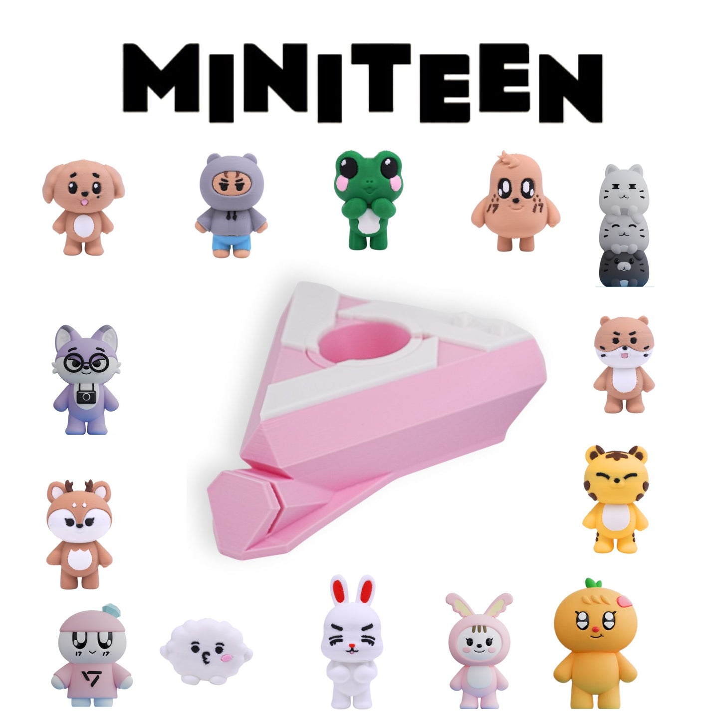 Seventeen Lightstick/ Caratbong Stand + Miniteen Figurine Set