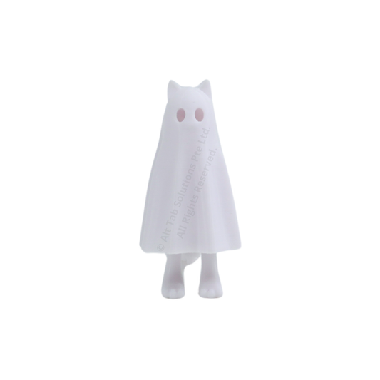 Cat Ghost Fidget Keychain