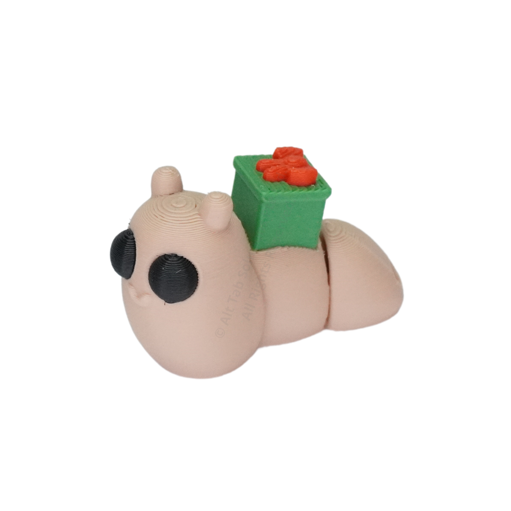 Snail with Gift Box Fidget Keychain