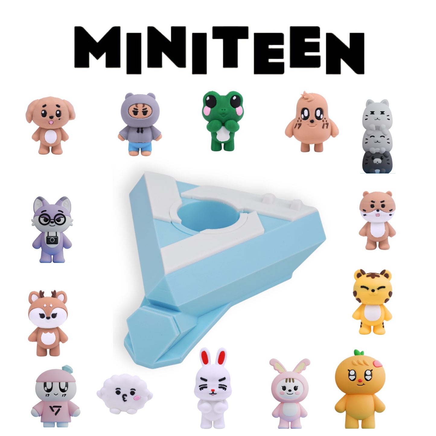 Seventeen Lightstick/ Caratbong Stand + Miniteen Figurine Set