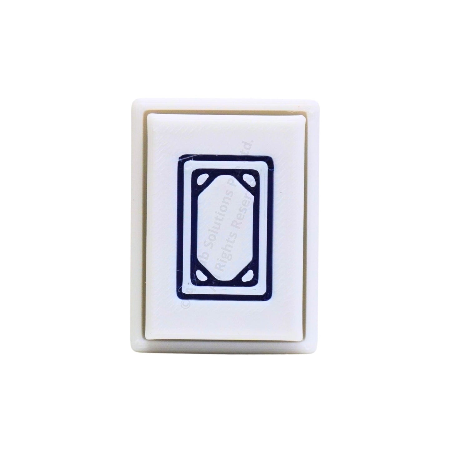 白板 (Bai Ban) Mahjong Clicker Keychain