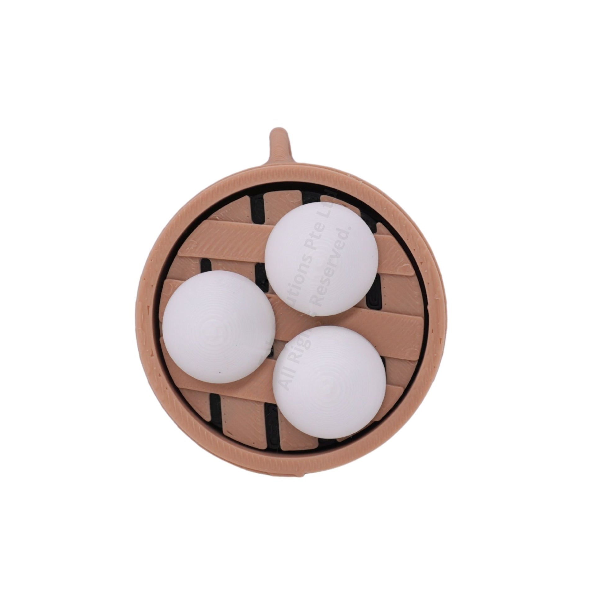 Red Bean Bao Steamer Clicker Keychain