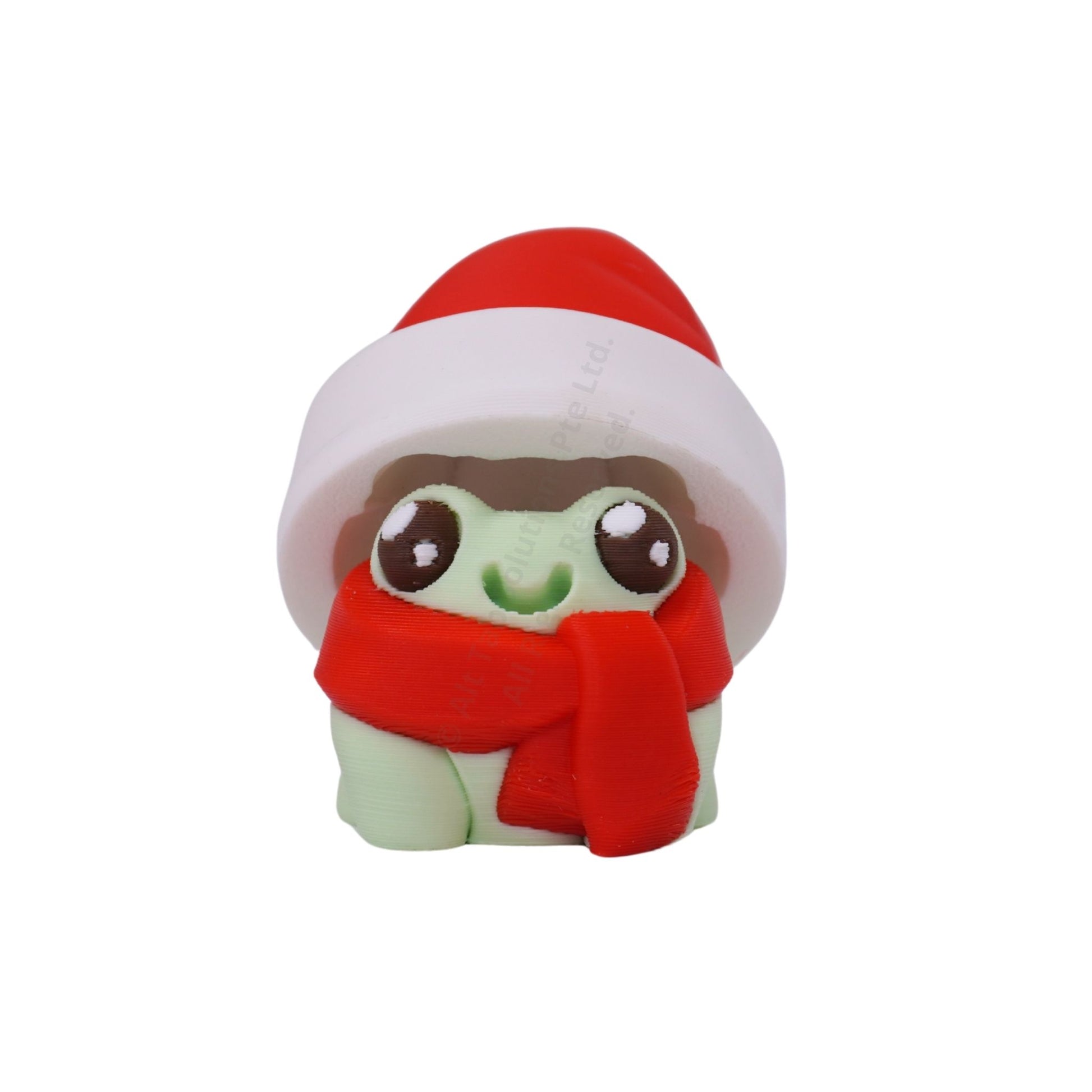 Santa Frog Clicker Keychain