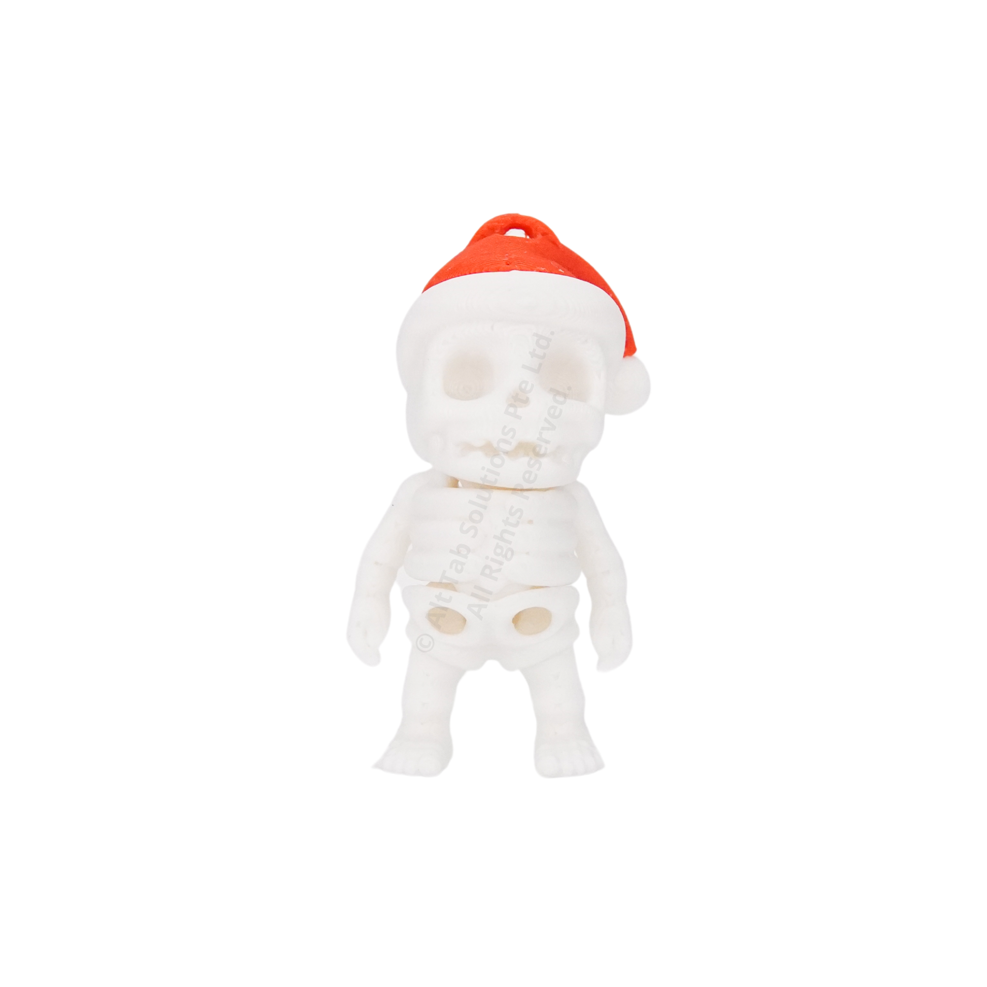 Santa Skeleton Fidget Keychain