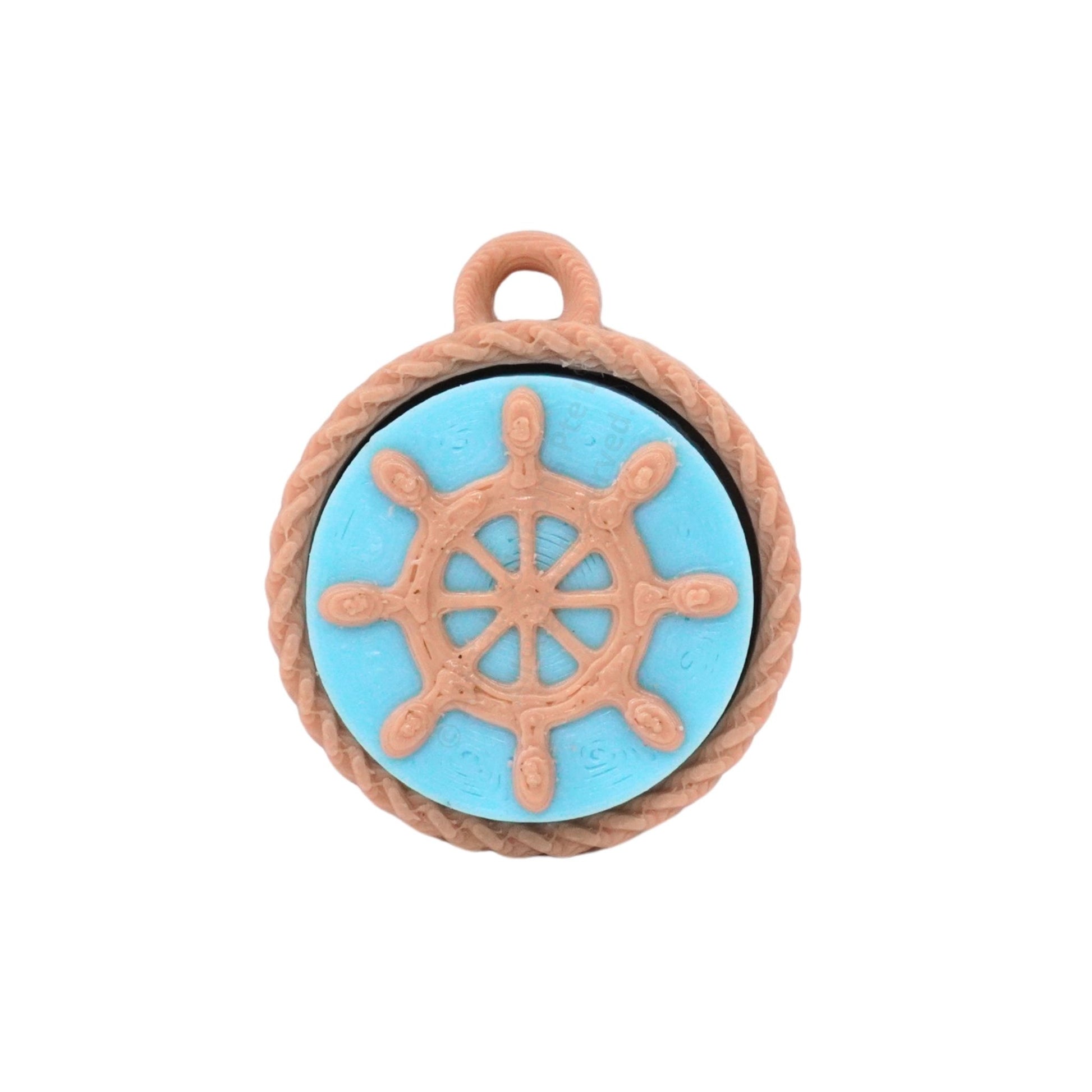 Ship Steering Wheel Clicker Keychain