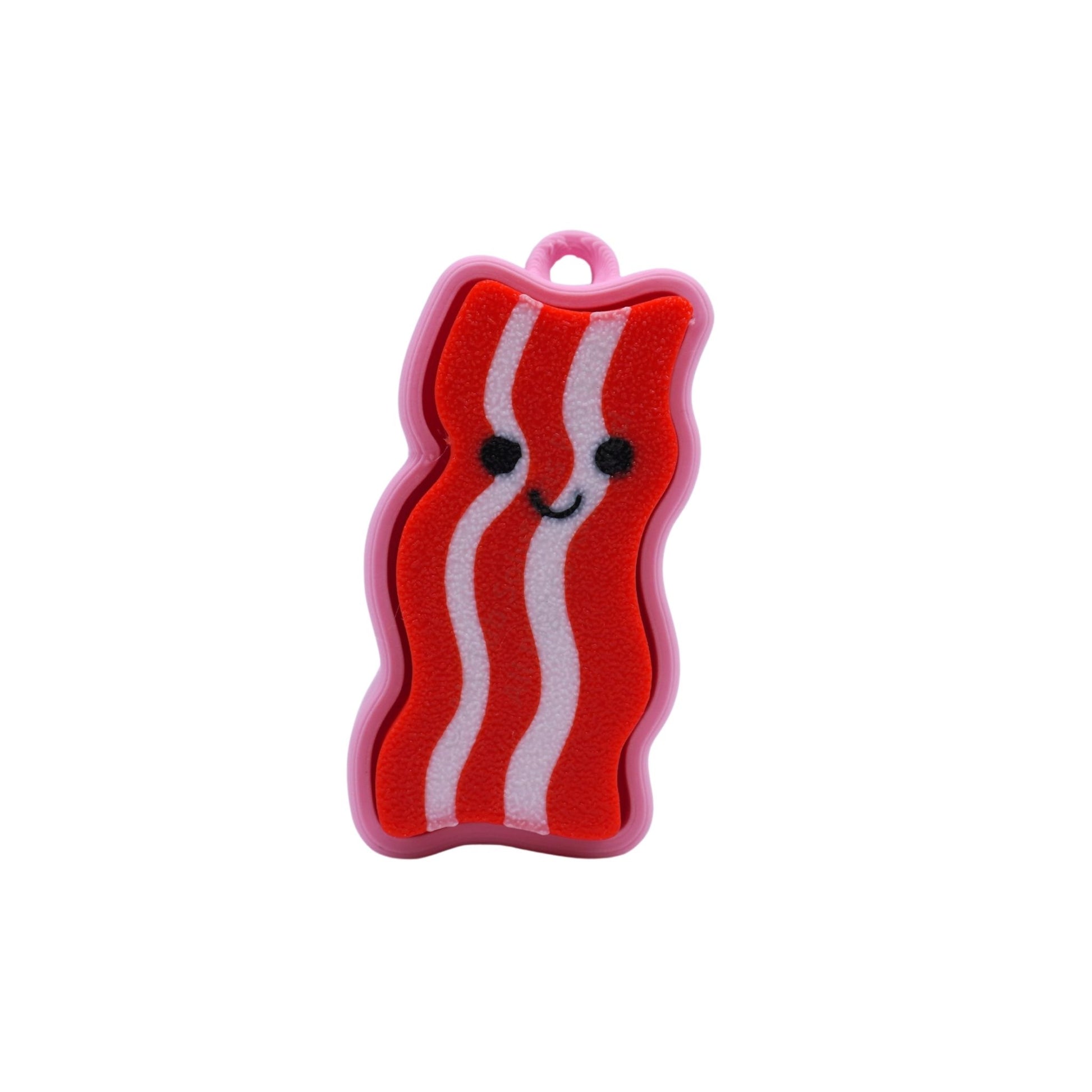 Smiley Bacon Clicker Keychain