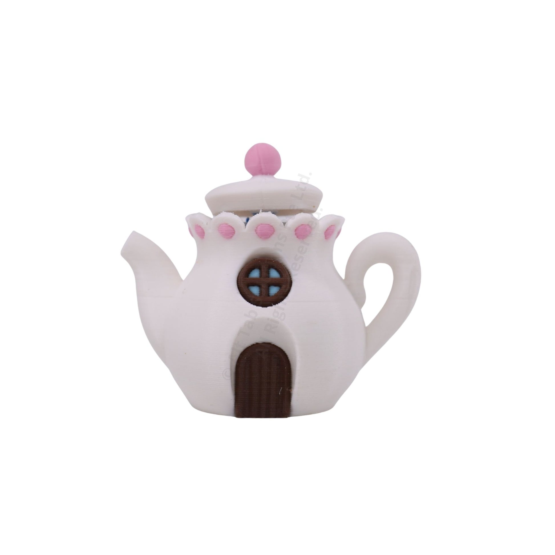 Teapot Cottage Clicker Keychain